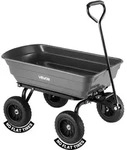 VEVOR Gartenwagen mit Kippfunktion, 272kg Belastbarer Bollerwagen 270&deg; Drehbarer