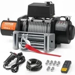 VEVOR Elektrische Seilwinde, 18.000 lb, 12 V DC LKW-Winde mit &Phi;7/16 Zoll x 85...