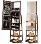 VEVOR 360&deg; drehbarer Schmuckschrank (155 mm hoch) mit Ganzk&ouml;rperspiegel mit