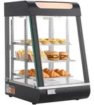 VEVOR 3-st&ouml;ckige W&auml;rmetheke 57 L, Warmhaltevitrine 800 W, Warmhaltetheke 30&ndash;85