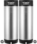 VEVOR Corny Keg, 19 L Ball Lock Keg, SUS304 Cold Brew Kegs Fass Eimer mit zwei