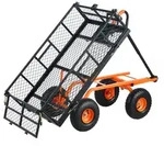 VEVOR Gartenwagen, Gartenkarre aus Metall mit einfach zu montierendem Rahmen,
