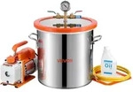 VEVOR Vakuumpumpe mit 18,9 L Vakuumkammer, 3,5 CFM 99 L/min, 180 W, 1-stufige
