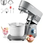 VEVOR Eismaschine Eiscrememaschine 1,7 L Standmixer 6-Gang mit...