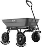 VEVOR Gartenwagen mit Kippfunktion, 181 kg Belastbarer Bollerwagen 270&deg; Drehbarer