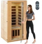 VEVOR Ferninfrarot-Holzsauna, Sauna-Spa f&uuml;r Zuhause f&uuml;r 1 bis 2 Personen,...