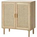 VEVOR Rattanschrank Rattankommode Aufbewahrungsschrank mit 2 magnetischen...