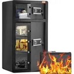 VEVOR Safe Tresor mit feuerfester Geldtasche, Doppelt&uuml;ren-Safe 204 L, 2