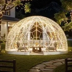VEVOR Gartenkuppel, 2,9x1,7 m gro&szlig;es transparentes Blasenzelt f&uuml;r 2&ndash;4 Personen,
