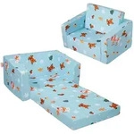 VEVOR Kindersofa 2 in 1 umwandelbares Kindersofa zum Liegestuhl, ausklappbarer