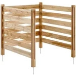VEVOR Sichtschutzzaun aus Holz, 914x914 mm 3-Paneele-Lamellenzaun f&uuml;r...