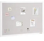 VEVOR 48"x36" wei&szlig;e Korktafel mit Leinenoberfl&auml;che &ndash; stilvolle wandmontierte