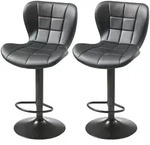VEVOR Barhocker moderner Thekenhocker aus PU-Leder 2 Stk. 360&deg; drehbarer