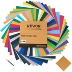 VEVOR Vinylfolie W&auml;rme&uuml;bertragung Transferfolie (304,8 x 304,8 mm) 50...