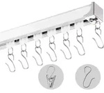VEVOR Schiebe-Deckenvorhangschienensystem Set 1,8 m Raumteiler-Gardinenschiene