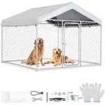 VEVOR Hundezwinger, 2x2x1,6 m, Hundeh&uuml;tte mit Sicherheitsschloss, Outdoor Hundehaus