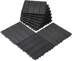 VEVOR Terrassenfliesen, 10er-Set, Balkonfliesen 30 x 30 cm, Klickfliesen,