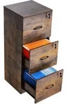 VEVOR Aktenschrank mit 3 Schubladen und Schloss, vertikale B&uuml;roschr&auml;nke aus...