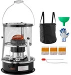 VEVOR 9000 BTU tragbarer Petroleumofen, 2-in-1 Heizofen mit Kochenfunktion,