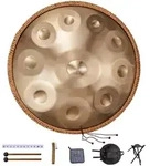 VEVOR Handpan, 55 cm, 10 Noten, D-Moll-Handtrommel, Drum-Instrument mit...