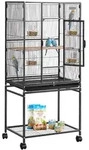 VEVOR Vogelk&auml;fig, 625x425x1370 mm, Vogelvoliere aus Schmiedeeisen mit Sitzstangen,