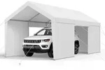 VEVOR Zeltgarage Carport Garagenzelt Auto&uuml;berdachung 3,65x6,09x3,02m Wei&szlig;,...