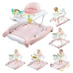 VEVOR 5-in-1 Lauflernhilfe, Babywalker faltbar, Spiel- & Lauflernwagen,