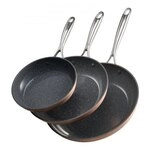VEVOR Bratpfannen Set 3-tlg. (20 / 27 / 30 cm), Hochleistungs-Bratpfannen aus