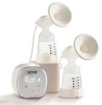 VEVOR Elektrische Doppelmilchpumpe 7W Brustpumpe Milchpumpe -280&plusmn;20mmHg...