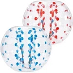 VEVOR 2 x 1,5m Bumper Ball Bubble Soccer Zorb Aufblasbarer Sto&szlig;ball Blau + Rot