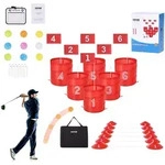 VEVOR Golfspiel Set, 6-Loch-Golfplatz, &Uuml;bungsspiele f&uuml;r Golf im Eimer,