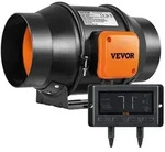 VEVOR Inline Kanalventilator, 6 Zoll 402 CFM mit Temperatur-Feuchtigkeitsregler,