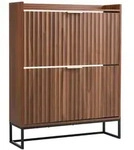 VEVOR Schuhschrank mit 2 Klappen, platzsparender Schuhkipper & Kippschutz,