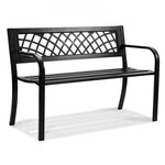 VEVOR Gartenbank Terrassenbank aus Metall, 1163 mm Parkbank Ruhebank 218 kg