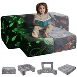 VEVOR Spielsofa Kindersofa aus 25D-Schaum Bausteine 10-teilig, Kinderspielsofa mit