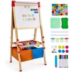 VEVOR Kunststaffelei f&uuml;r Kinder, 3-in-1-Kunststaffelei aus Holz, doppelseitig,...