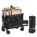 VEVOR Bollerwagen 1320 x 565 x 1065 mm Kinderwagen aus 600D Oxford-Stoff mit