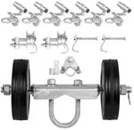 VEVOR Schiebetor-Set, 146-mm-Rolltor-Hardware-Set Typ C, Radtr&auml;ger mit zwei...