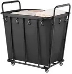 VEVOR W&auml;schewagen W&auml;schesammler 300 L mit 117,9 Tragkraft & Schwenkr&auml;dern &