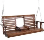 VEVOR Hollywoodschaukel Zedernholz, 1523x710x600mm, Terrassenschaukel f&uuml;r Hof und