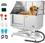 VEVOR Elektrische Hundewaschstation mit Hebefunktion, 127 cm Tierpflegewanne mit
