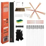 VEVOR Ofenrohrb&uuml;rste-Set, 9 m max. L&auml;nge, Schornsteinb&uuml;rsten,