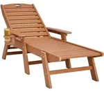 VEVOR Sonnenliege, 181kg Tragkraft, HDPE Gartenliege, Strandliege mit 6-fach