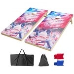 VEVOR Cornhole Spiel Set (1255 x 600 x 302 mm) Cornhole-Spielbretter, tragbares