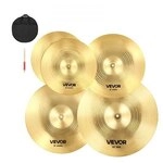 VEVOR Beckenset 4-teilig 355mm HiHat 400/455mm Crash 505mm Ridebecken Legierung (14