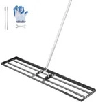 VEVOR Rasennivellierrechen, Levelingrake mit 213 cm Griff, 1219x254 mm Bodenplatte,