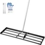 VEVOR Rasenrakel, Levelingrake mit 213 cm Griff, 914x254 mm Bodenplatte,