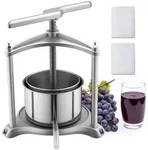 VEVOR Manuelle Beerenpresse 3 L aus Edelstahl (Innenbeh&auml;lter), Weinpresse und