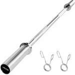 VEVOR Langhantelstange verchromte Zugstange 120 cm mit geriffeltem Griff f&uuml;r