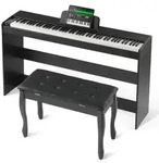 VEVOR Digitalpiano, 88 Tasten, Elektrisches Klaviere, Doppeltastatur &...